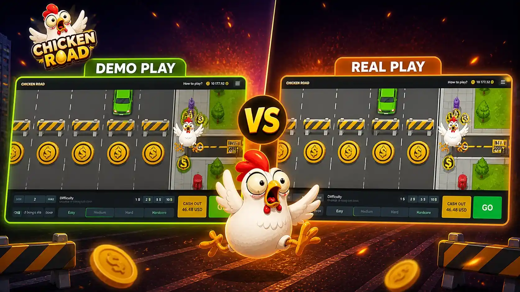Chicken Road Demo vs Real Play