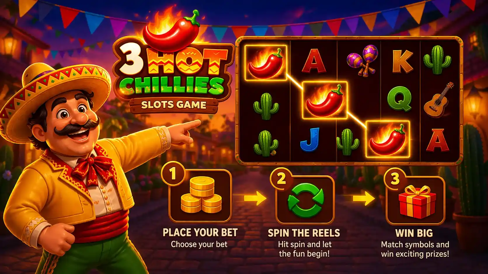 How the 3 Hot Chillies Slot Works