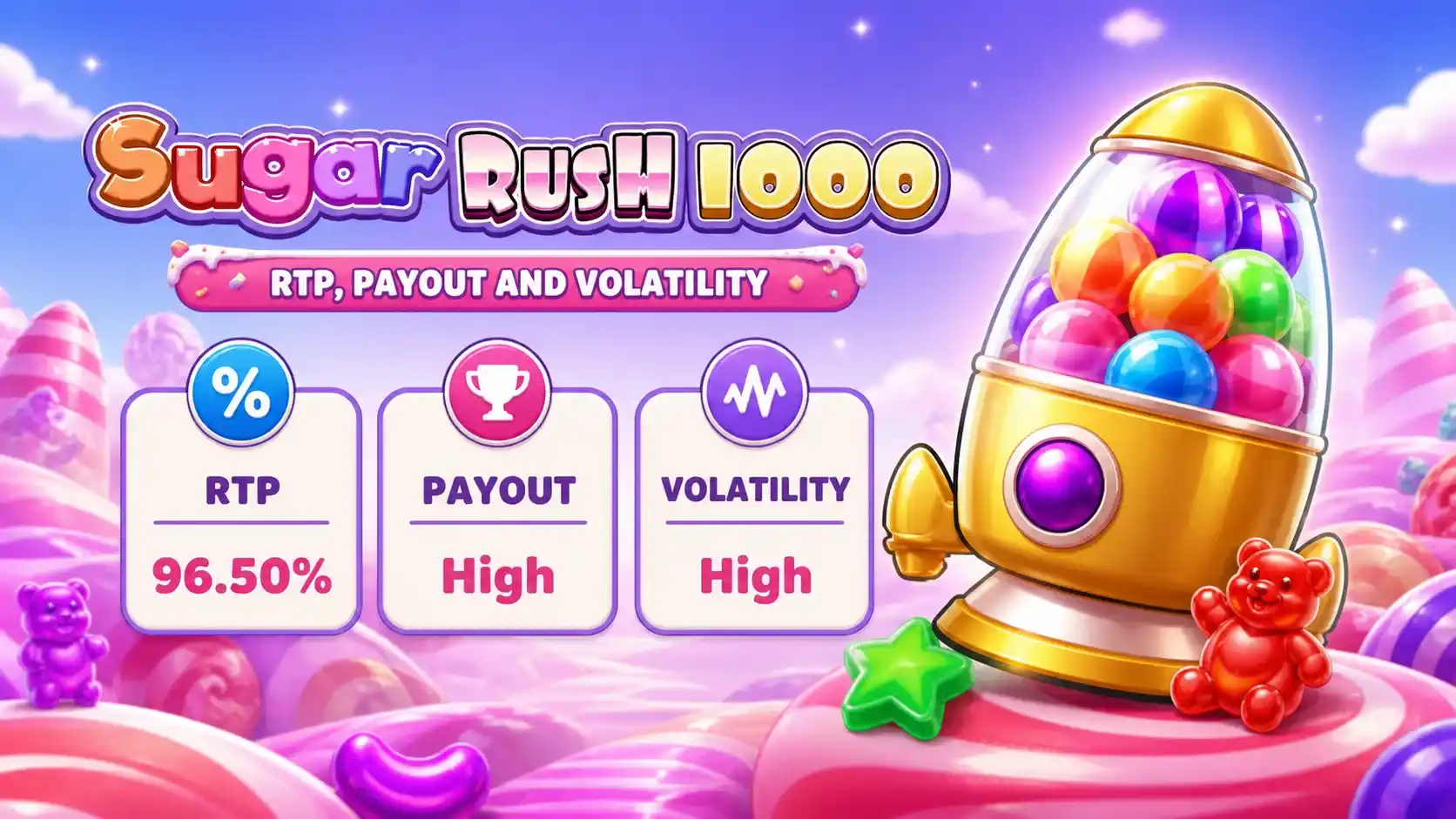 Sugar Rush 1000 RTP, Payout and Volatility