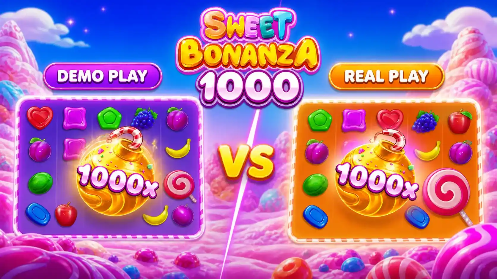 Sweet Bonanza 1000 Demo vs Real Play